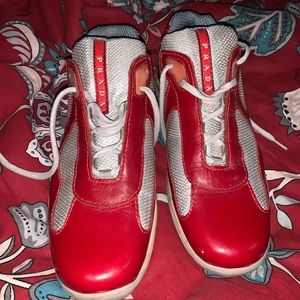 Men’s Cherry Red Prada’s